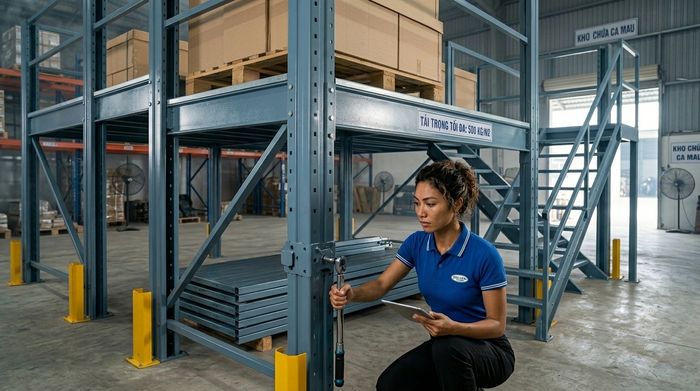 Bảo trì kệ sàn mezzanine Cà Mau định kỳ