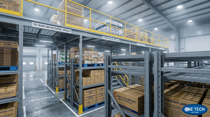 Kệ mezzanine chịu ăn mòn phù hợp môi trường ẩm Cà Mau