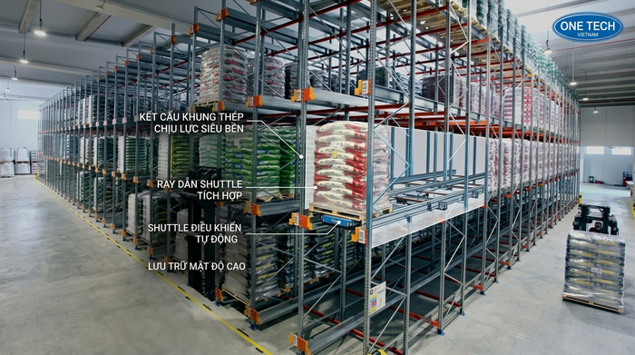 Cấu tạo kệ Radio Shuttle Cà Mau cho kho pallet tải trọng nặng
