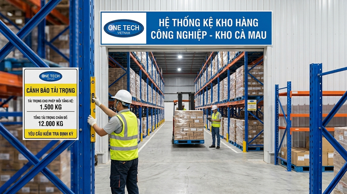 Lắp đặt kệ pallet Cà Mau cần kiểm tra nền kho lối xe nâng và cảnh báo tải trọng