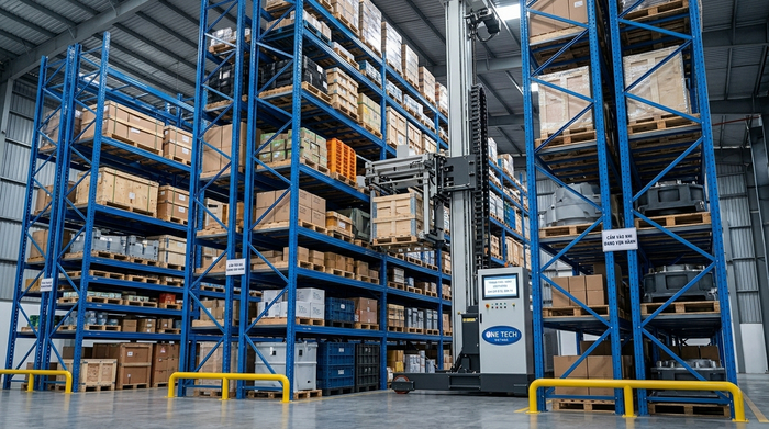 Báo giá stacker crane tại Cà Mau theo cấu hình kho