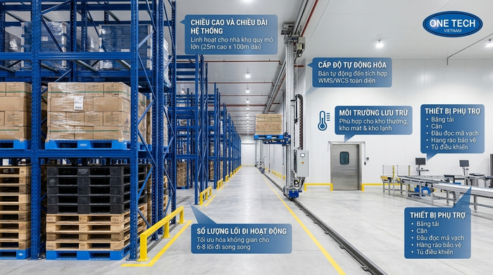 Các hạng mục chi phí khi đầu tư hệ thống stacker crane