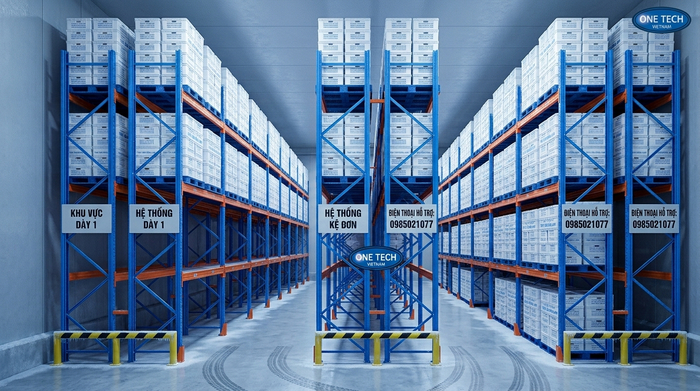Hệ thống kệ pallet racking tải nặng trong kho lạnh
