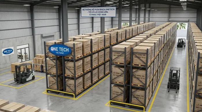 Mô hình kho pallet theo lô phù hợp với kệ Push Back Cà Mau
