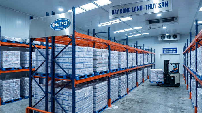 Kệ Selective lắp đặt trong kho đông lạnh thủy sản tại Cà Mau