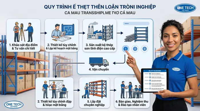 Quy trình triển khai kệ kho hàng Cà Mau Quy trình triển khai kệ kho hàng Cà Mau từ khảo sát đến bàn giao