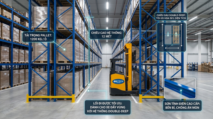 Thông số kỹ thuật cần kiểm tra khi lắp kệ Double Deep Cà Mau