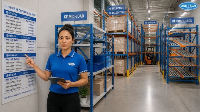 Báo giá kệ kho logistics Cà Mau theo từng loại kệ