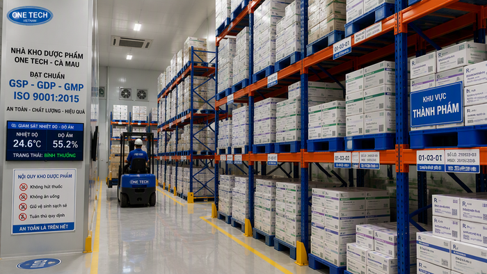 Bố trí lối đi kệ kho dược phẩm Cà Mau Bố trí lối đi kệ kho dược phẩm Cà Mau thuận tiện cho xe nâng và kiểm kê