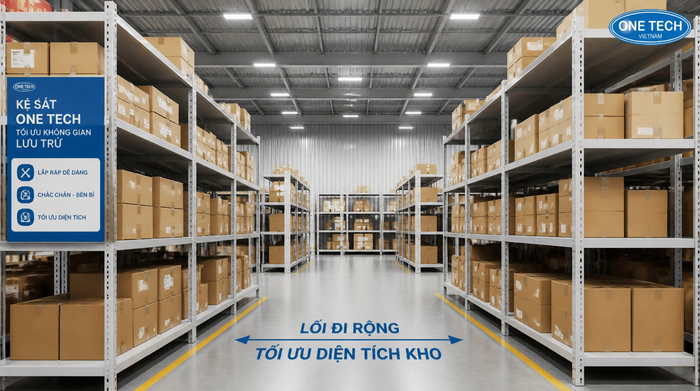 Cách bố trí kệ tải trọng nhẹ trong kho Cà Mau để tối ưu lối đi