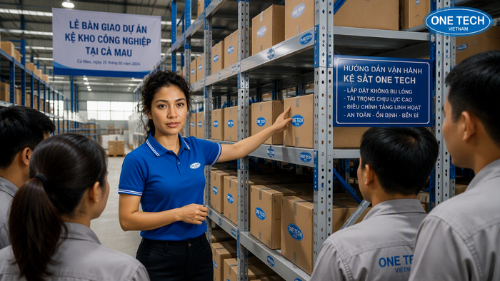 Đào tạo quy trình vận hành kệ kho hàng sau bàn giao tại Cà Mau