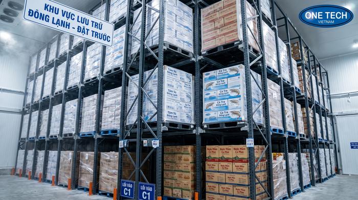 Kệ Drive In tăng mật độ lưu trữ kho FMCG Cà Mau Kệ Drive In cho kho lạnh thủy sản và hàng FMCG tại Cà Mau