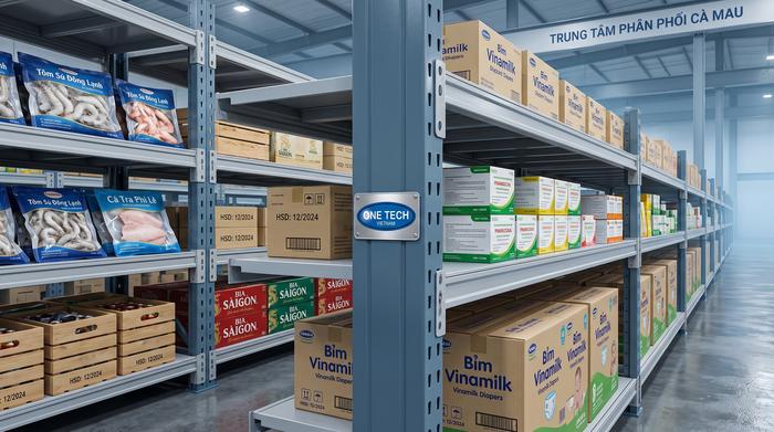 Kệ kho FMCG Cà Mau tối ưu lưu trữ hàng tiêu dùng nhanh Hệ thống kệ kho FMCG tại Cà Mau cho hàng tiêu dùng nhanh