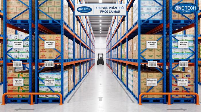 Kệ Selective trong kho FMCG Cà Mau Kệ Selective cho kho FMCG nhiều mã hàng tại Cà Mau