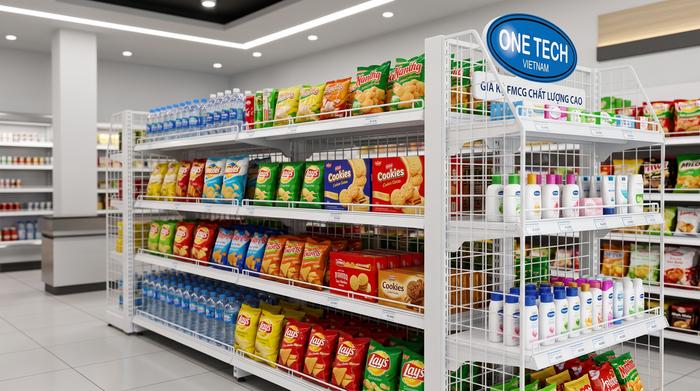 Kệ siêu thị lưới Cà Mau cho cửa hàng và kho bán lẻ Kệ siêu thị lưới cho hàng FMCG tại Cà Mau