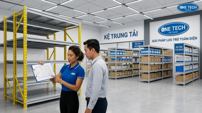 Quy trình lắp đặt kệ trung tải giá rẻ Cà Mau